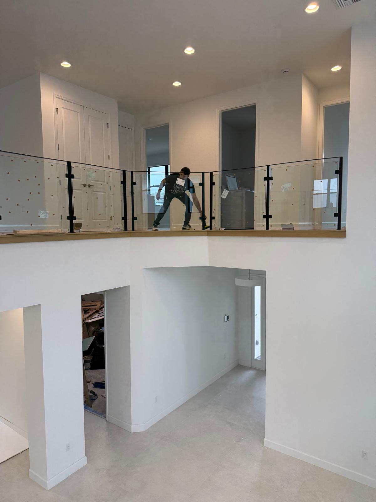 glass railing installation
