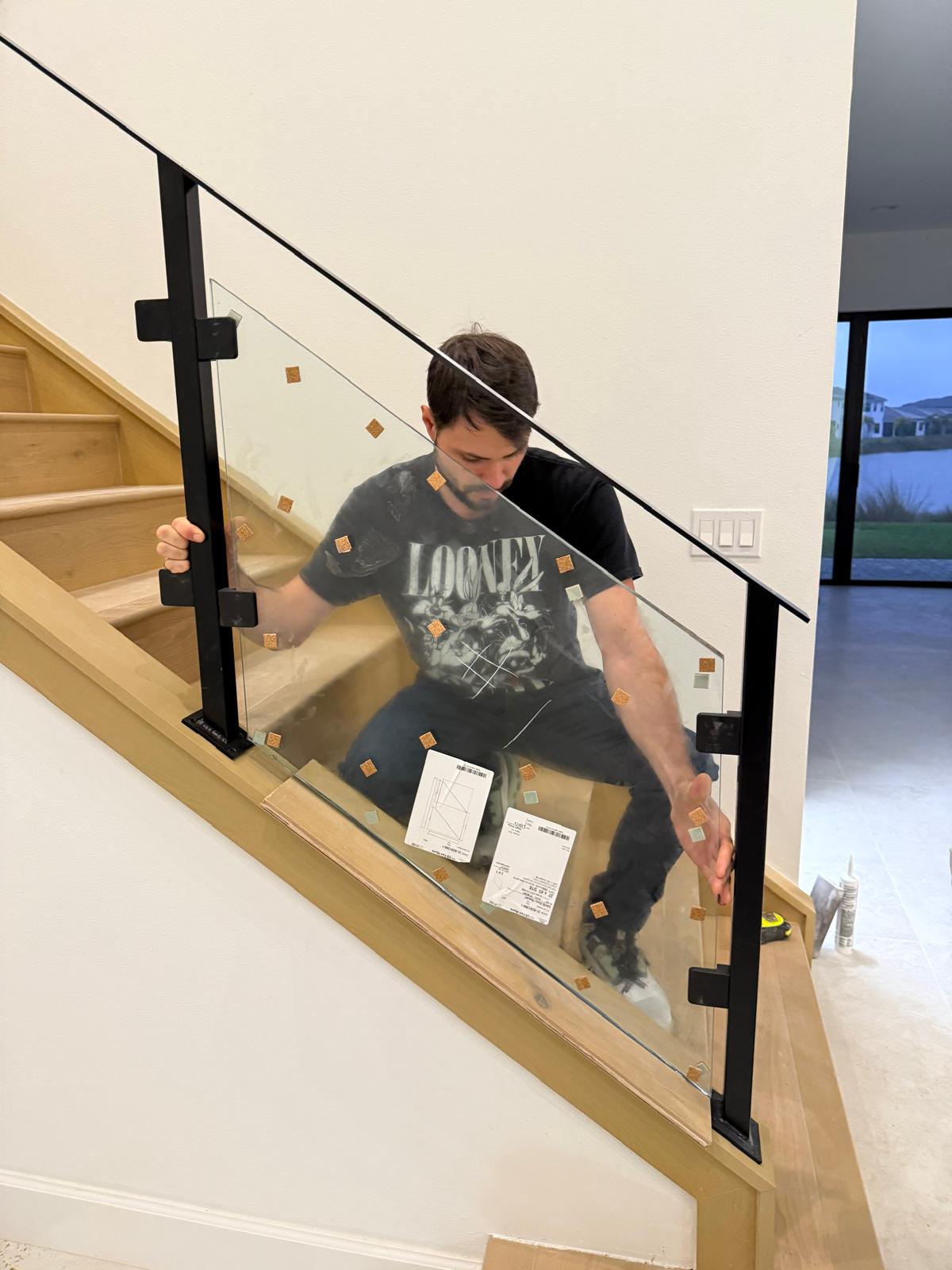 glass railing installation