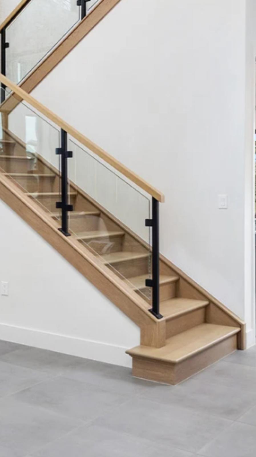 glass railing stair