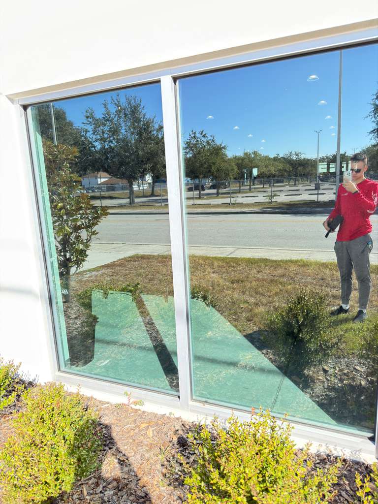 repaired glass